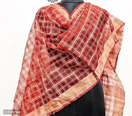 Designer Pure Banarasi Zari Weaving Dupatta for Women. (2.45 Meter)-thumb2