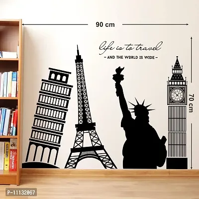 Life is to Travel and The World is Wide tor and Travel Wall Sticker-thumb2