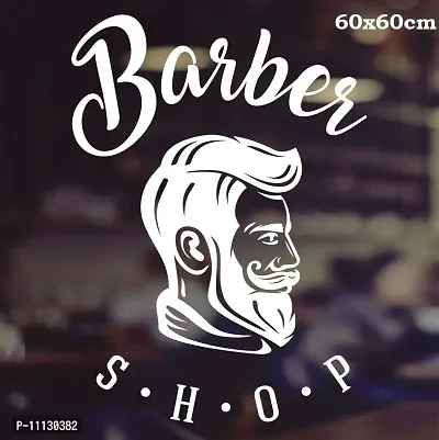 marvellous Vinyl Barber Shop Wall Sticker - White-thumb2