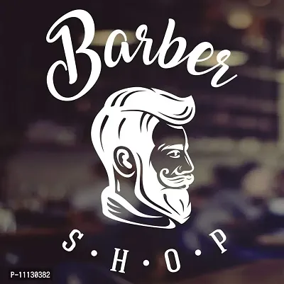 marvellous Vinyl Barber Shop Wall Sticker - White-thumb0