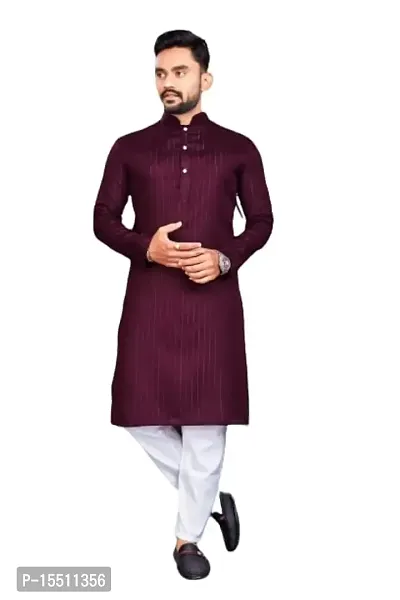 Shree sundha Marketing Presents Beautiful Cotton Blend Ready to wear Mens Kurta for Men