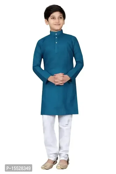 Shree sundha Marketing Presents Beautiful Cotton Fabric Kids Kurta Set for Kids