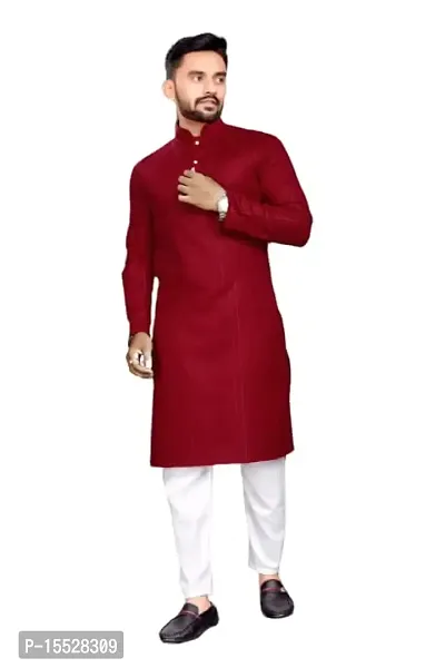 Shree Sundha Marketing Presents Beautiful Cotton Blend Mens Kurta Pyjama Set