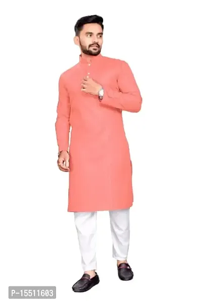 Shree sundha Marketing Presents Beautiful Cotton Blend Ready to wear Mens Kurta for Men