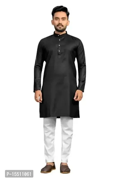 Shree sundha Marketing Presents beautifulcotton Blend Plain Magic Mens Kurta for Men-thumb0