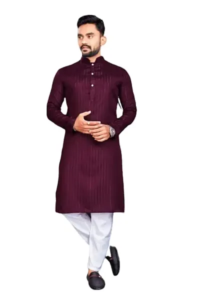 Shree Sundha Men Solid Straight Kurta