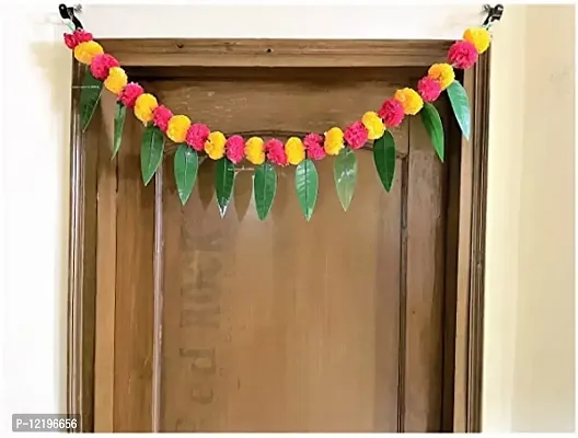 KPH Rajasthani Artificial Marigold Genda Bandhanwar ,Toran for Diwali, Festival, Event Home Decoration Pack of 1-thumb0