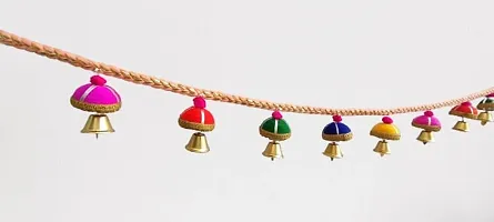 KPH Rajasthani Thread Bell Toran Decorative Bandhanwar Toran Door Hanging Home Decoration for Main Door - Ideal for Traditional, Inauguration Parties, Festivals, Diwali Pack of 1-thumb1