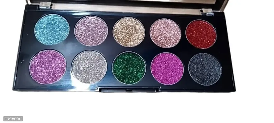 Glitter 10 Color Eyeshadow Palette (Midnight Sparkle), Eye Makeup, Multicolor-01, 10G-thumb0