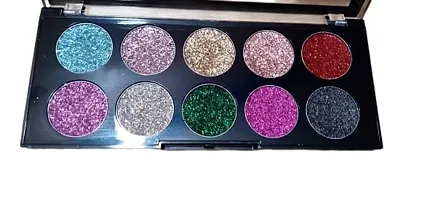 Glitter 10 Color Eyeshadow Palette (Midnight Sparkle), Eye Makeup, Multicolor-01, 10G