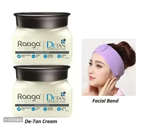 Raaga De-Tan Cream (500gm) (2 PCS) With Facial Band.