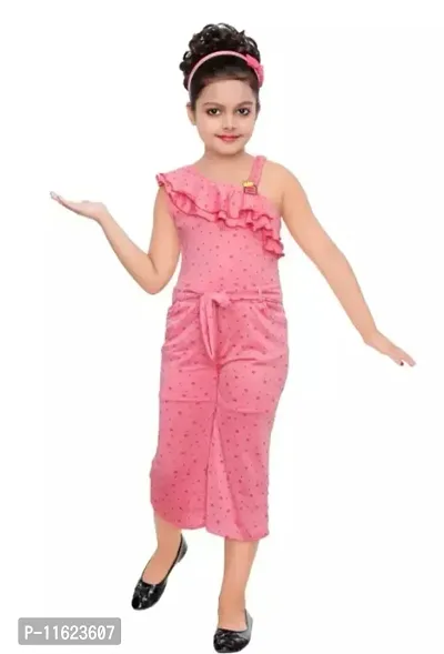 Fancy Polycotton Jumpsuit For Baby Girl-thumb0