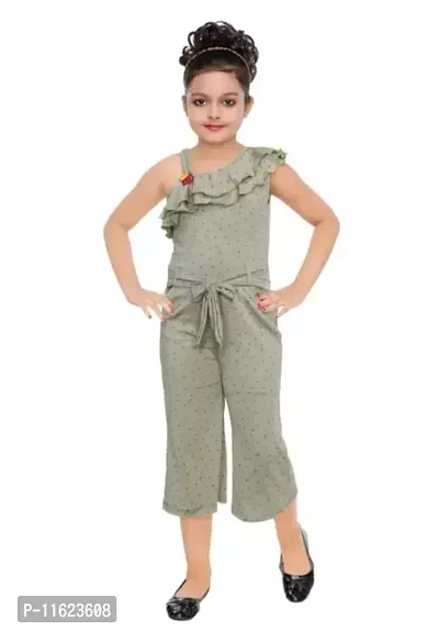 Fancy Polycotton Jumpsuit For Baby Girl-thumb0