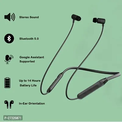 Wireless Neckband ,Voice Assistant, Passive Noise Cancelation  Mic Bluetooth Headset-thumb5