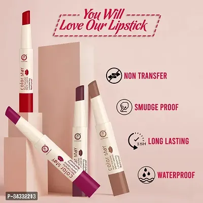 Colors Queen (NEW) Colors Stay Non Transfer Matte Lipstick (Mehroon)-thumb3