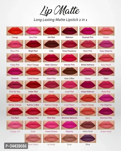 Long Lasting 2 In1 Matte Lipstick-Indian Maroon-thumb2