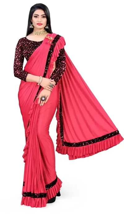 Stylish Kosa Silk Sequinned Saree without Blouse piece