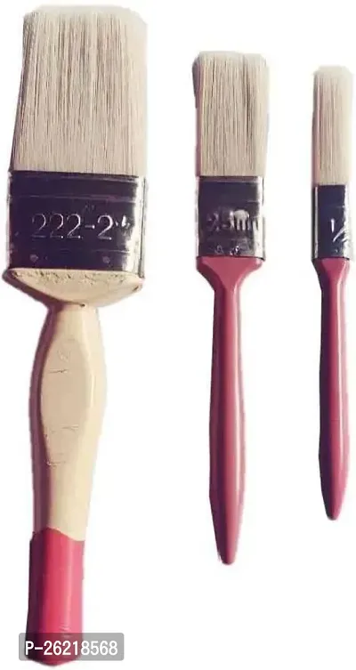 Macaw Flat Painting Brush Set Of 3 (Set Of 3, Multicolor)