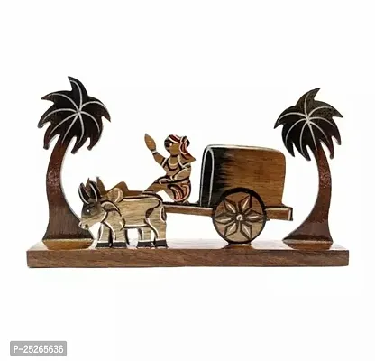 Wooden Farmer Showpiece