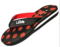 Elegant Black EVA Printed Flip Flops For Women Pack of 1-thumb1