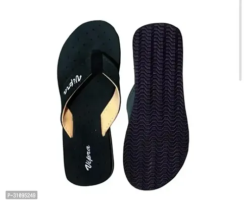 Elegant Black EVA Solid Flip Flops For Women Pack of 1-thumb2