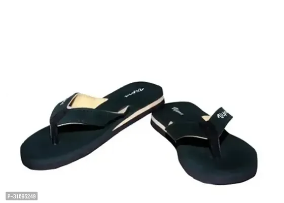 Elegant Black EVA Solid Flip Flops For Women Pack of 1