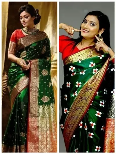 Hot Selling Satin Saree with Blouse piece 