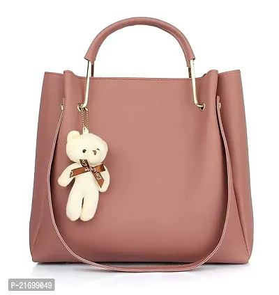 Stylish Pink Leather  Handbags For Women-thumb0