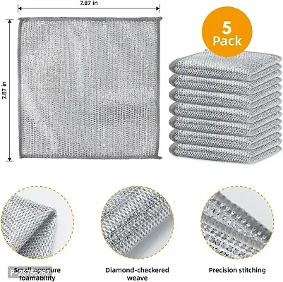 Double Sided Non Scratch Dish Wash Cloth-thumb2