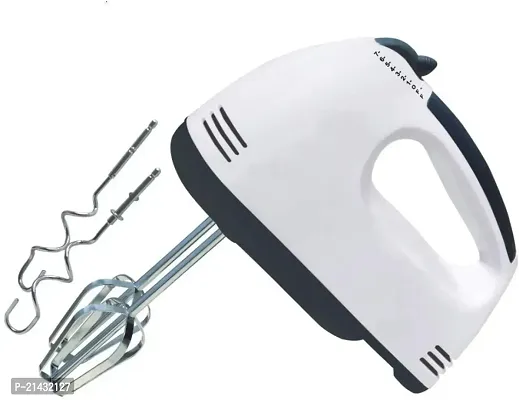 Khushi Fab's Electric Hand Mixer and Blenders with Chrome Beater and Dough Hook Stainless Steel Attachments - Speed Setting - Beater for Cake Egg Bakery 180 watt-thumb0