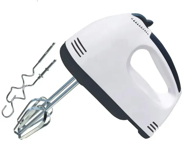 Khushi Fab's Electric Hand Mixer and Blenders with Chrome Beater and Dough Hook Stainless Steel Attachments - Speed Setting - Beater for Cake Egg Bakery 180 watt