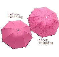 Khushi Fab's Magic Umbrella Changing Secret Blossoms Occur with Water Magic Print, 3 Fold Umbrella for Girls, Women, Boys, Men  Children-thumb1