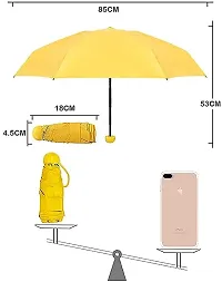 Khushi Fab's Capsule Shape Umbrella Plain Design with Capsule Cover Fold Umbrella for Kids, Women, Boys, Men  Girls for UV, Sun  Rain - Random Color (Assorted Color)-thumb3