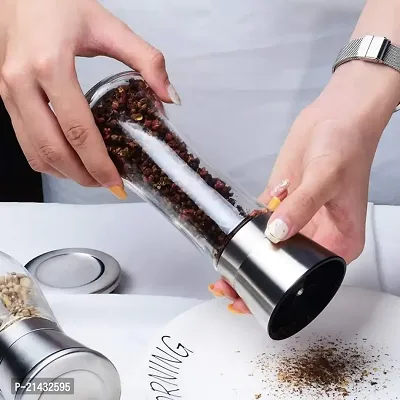 Khushi Fab's Stainless Steel Salt and Pepper Crusher- Adjustable Ceramic Sea Salt Crusher  Pepper Crusher-thumb5