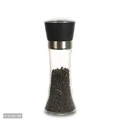 Khushi Fab's Pepper Grinder or Salt Shaker for Professional Chef - Best Spice Mill with Brushed Stainless Steel, Special Mark, Ceramic Blades and Adjustable Coarseness (Small Pack 1)