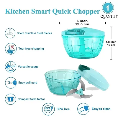 Compact 550ml Mini Vegetable Chopper with 3 Blades