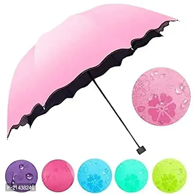 Khushi Fab's Magic Umbrella Changing Secret Blossoms Occur with Water Magic Print, 3 Fold Umbrella for Girls, Women, Boys, Men  Children-thumb3