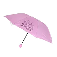 Khushi Fab's Lightweight Waterproof UV Protection Mini Folding Creative Rose Flower Case Canvas Plastic Umbrella with Compact Bottle Multicolour (Pack of 1)-thumb1