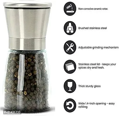 Khushi Fab's Pepper Grinder or Salt Shaker for Professional Chef - Best Spice Mill with Brushed Stainless Steel, Special Mark, Ceramic Blades and Adjustable Coarseness (Pack of 1)-thumb4