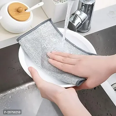 Double Sided Non Scratch Dish Wash Cloth-thumb3