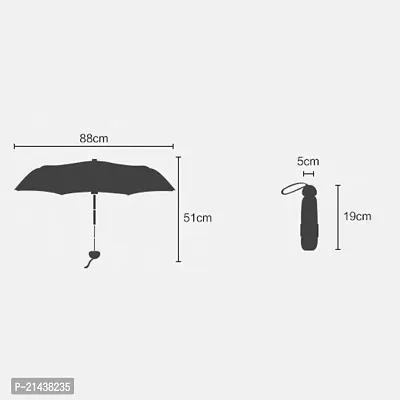 Viha Fab's Folding Capsule Umbrella (Brown_Umbrella-Capsule-Red)-thumb3