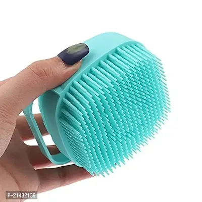 Khushi Fab's Multi-Colors Silicone Bath Body Brush Shower Scrubber, Mud  Dirt Remover with Shower Gel Dispenser Soft Massager with Non-Toxic Brushes-thumb0