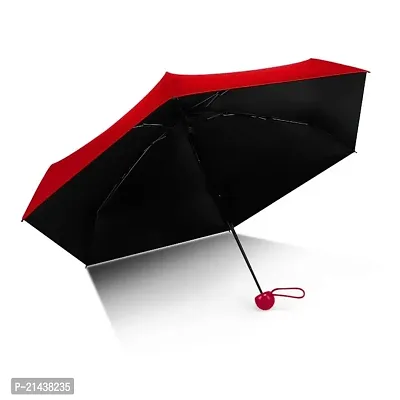 Viha Fab's Folding Capsule Umbrella (Brown_Umbrella-Capsule-Red)-thumb5