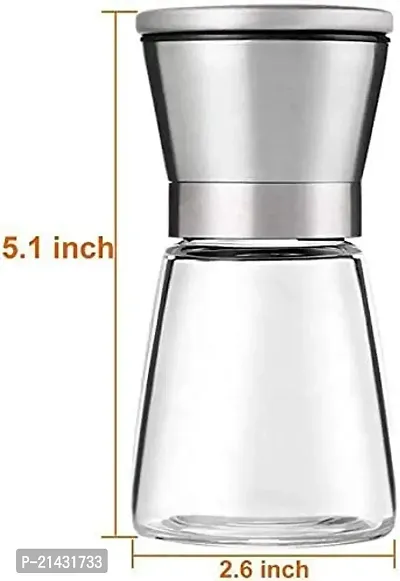 Khushi Fab's Pepper Grinder or Salt Shaker for Professional Chef - Best Spice Mill with Brushed Stainless Steel, Special Mark, Ceramic Blades and Adjustable Coarseness (Pack of 1)-thumb2