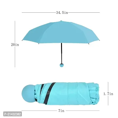 Viha Fab's Folding Capsule Umbrella (Capsule-Blue)-thumb5