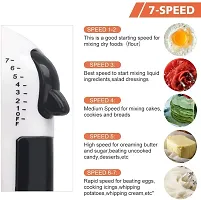 Khushi Fab's Electric Hand Mixer and Blenders with Chrome Beater and Dough Hook Stainless Steel Attachments - Speed Setting - Beater for Cake Egg Bakery 180 watt-thumb3