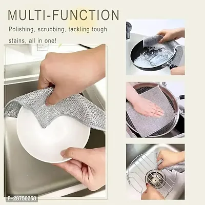 Double Sided Non Scratch Dish Wash Cloth-thumb2