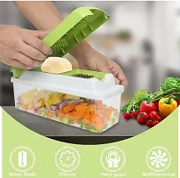 13 in 1 Multipurpose Chopper, Fruits  Vegetable Cutters, Grater Peeler Chipser, Unbreakable Food Grade Body, Easy Push to Clean Button Slicer Dicer, Chopper for Kitchen-thumb3