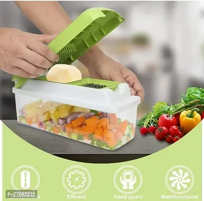 13 in 1 Multipurpose Chopper, Fruits  Vegetable Cutters, Grater Peeler Chipser, Unbreakable Food Grade Body, Easy Push to Clean Button Slicer Dicer, Chopper for Kitchen-thumb4