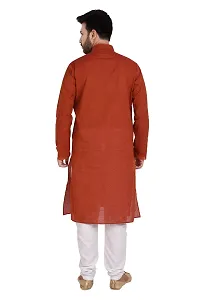 RIGAL Men's Handloom Cotton Kurta Pyjama Set-thumb3